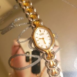 SOLD White Citizen Eco Drive Solar Ladies Watch